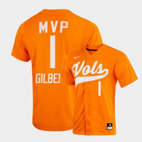 #1 Drew Gilbert College Baseball Tennessee Vols 2022 SEC Tournament MVP Men's Orange Jersey 422989-387