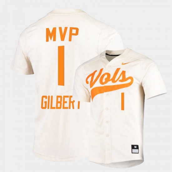 #1 Drew Gilbert College Baseball Tennessee 2022 SEC Tournament MVP Men White Jersey 202063-119