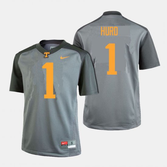 #1 Jalen Hurd College Football Tennessee Vols Mens Gray Jersey 554581-514