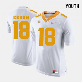 #18 Jason Croom College Football Tennessee Volunteers Youth White Jersey 214138-684