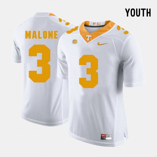 #3 Josh Malone College Football Vols Youth White Jersey 698499-283