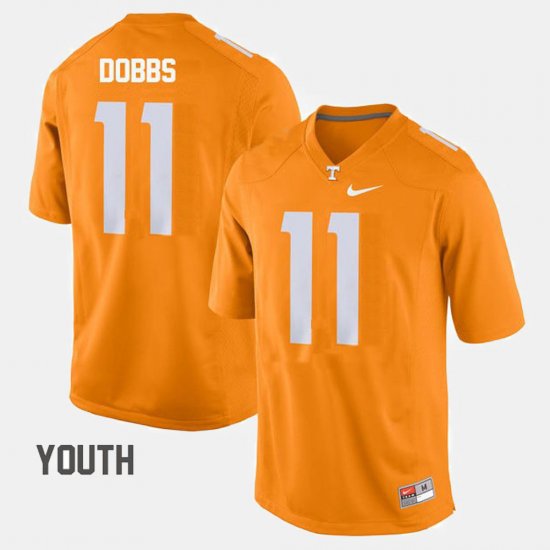 #11 Joshua Dobbs College Football Tennessee Youth Orange Jersey 996345-455