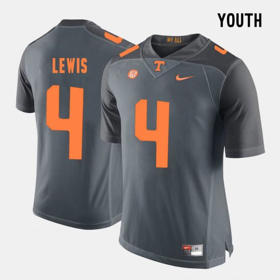 #4 LaTroy Lewis College Football UT Youth Grey Jersey 644338-321