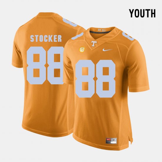 #88 Luke Stocker College Football Vols Youth Orange Jersey 858199-701