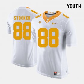 #88 Luke Stocker College Football UT Youth White Jersey 728951-390