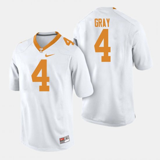 #4 Maleik Gray College Football Tennessee Mens White Jersey 611289-553