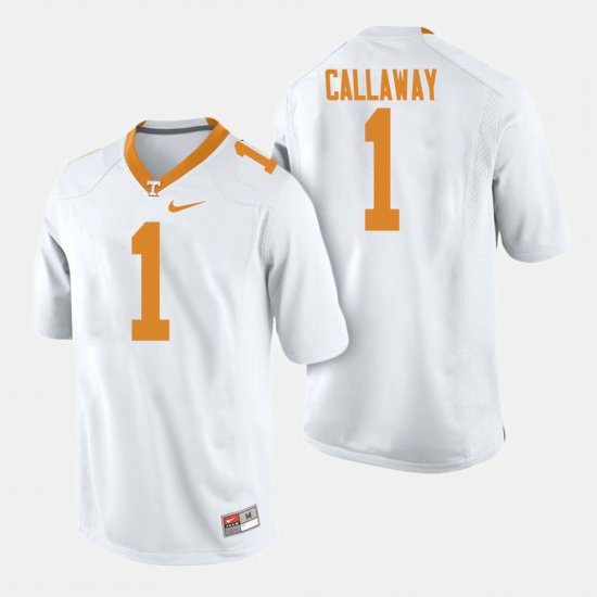 #1 Marquez Callaway College Football Tennessee Vols Men\'s White Jersey 184339-532