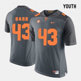 #43 Matt Darr College Football UT Youth Grey Jersey 157299-760