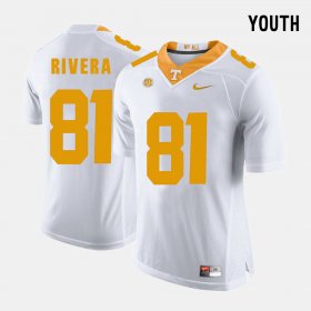 #81 Mychal Rivera College Football Tennessee Volunteers Youth White Jersey 617715-262