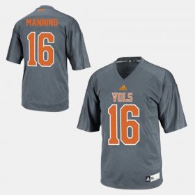 #16 Peyton Manning College Football Tennessee Vols Men Gray Jersey 623414-818