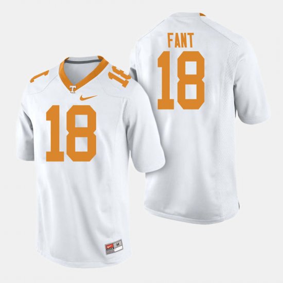 #18 Princeton Fant College Football Tennessee Vols Men\'s White Jersey 239824-653