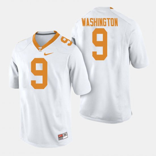 #9 Seth Washington College Football Tennessee Volunteers Mens White Jersey 194447-343