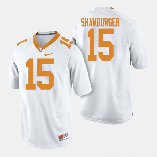 #15 Shawn Shamburger College Football Vols Men White Jersey 164922-858