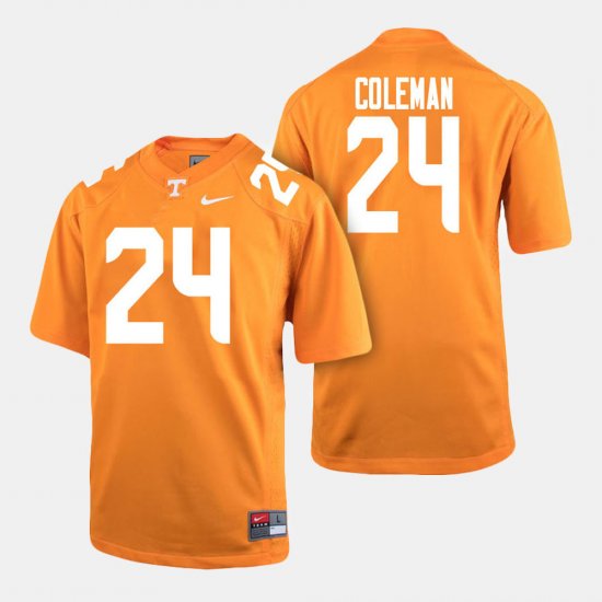 #24 Trey Coleman College Football Tennessee Mens Orange Jersey 813902-774