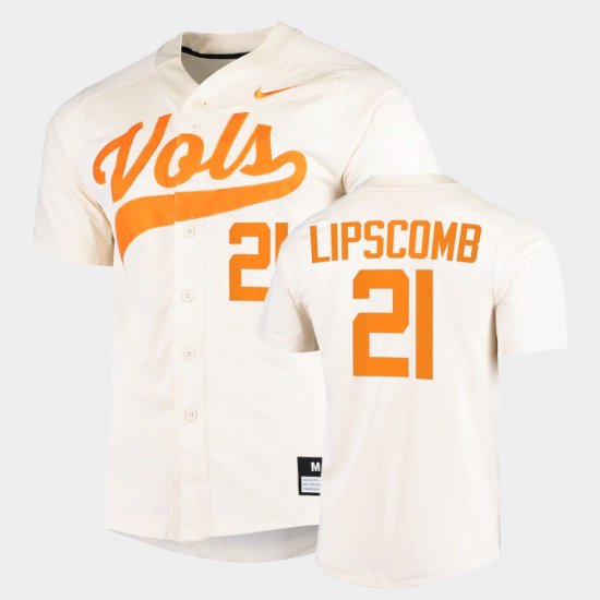 #21 Trey Lipscomb College Baseball UT 2022 Replica Men White Jersey 553114-141