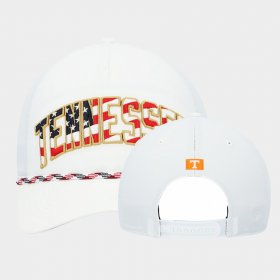 Tennessee Vols Stars Stripes Flag Flutter Hitch Snapback Unisex White Hat 946866-190