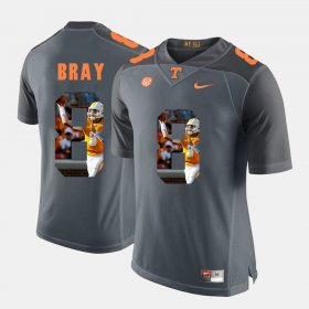 #8 Tyler Bray Pictorial Fashion Tennessee Men Grey Jersey 325348-745