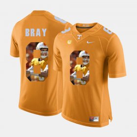 #8 Tyler Bray Pictorial Fashion Tennessee Volunteers Men's Orange Jersey 908781-856