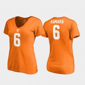 #6 Alvin Kamara College Legends Tennessee Vols V-Neck Women Tennessee Orange T-Shirt 872937-917