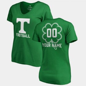 #00 Custom St. Patrick's Day Vols V-Neck Dubliner Women Kelly Green T-Shirt 965583-350