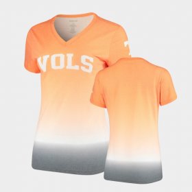 Ombre Tennessee Vols V-Neck Women Tennessee Orange T-Shirt 499240-859