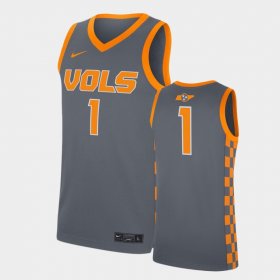 #1 Replica Tennessee Volunteers Men Gray Jersey 954577-124