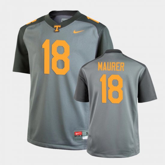 #18 Brian Maurer Replica Vols Youth Gray Jersey 940197-775