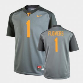 #1 Trevon Flowers Replica Tennessee Youth Gray Jersey 682088-744